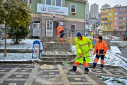 Maltepe’de 200 personelle kar mücadelesi