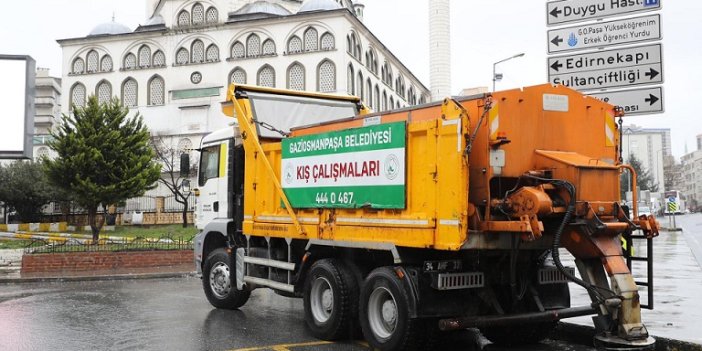 Gaziosmanpaşa’da Ekipler Karla Mücadeleye Hazır