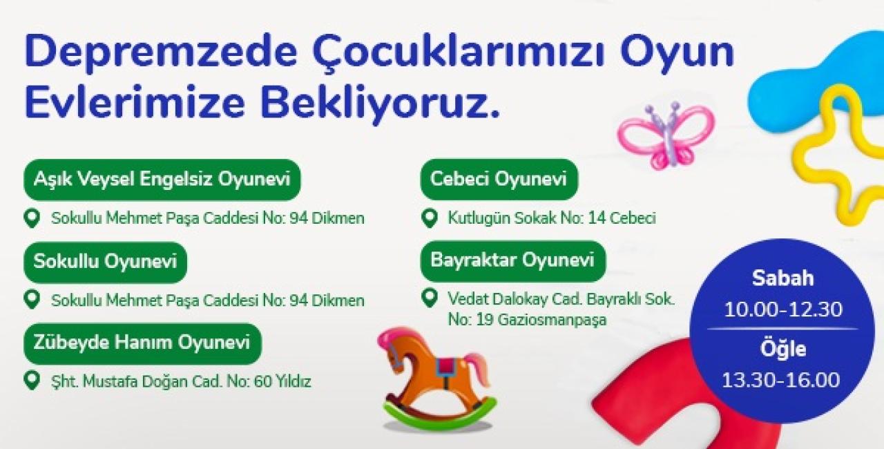 Çankaya Belediyesi Depremzede Çocukların Yanında