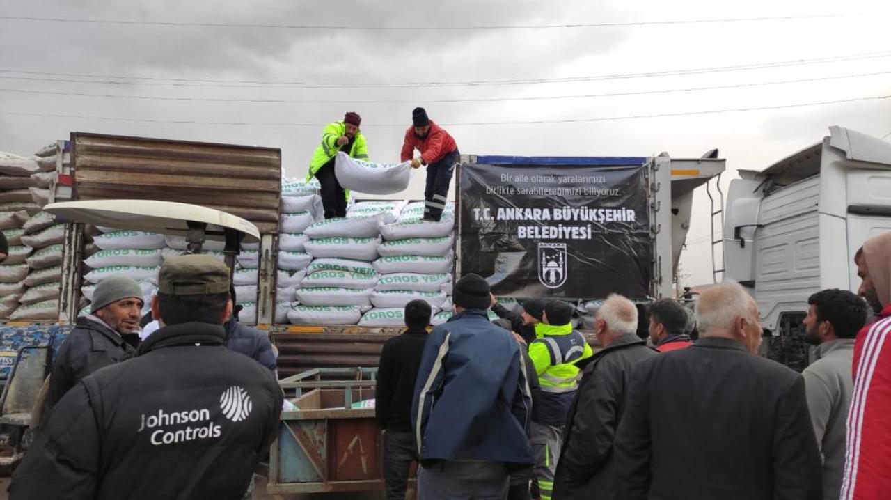 ANKARA BÜYÜKŞEHİR BELEDİYESİNİN DEPREM BÖLGESİNE KIRSAL KALKINMA DESTEĞİ DEVAM EDİYOR