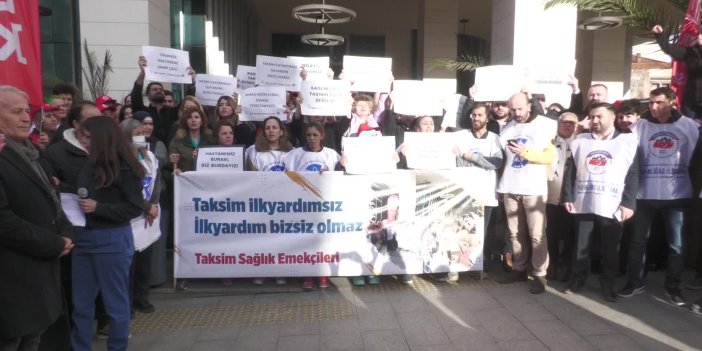 TAKSİM EĞİTİM VE ARAŞTIRMA HASTANESİ ÇALIŞANLARINDAN CERRAHPAŞA PROTESTOSU