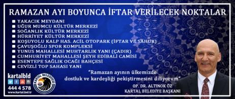 Ramazan ayı boyunca iftar verilecek noktalar