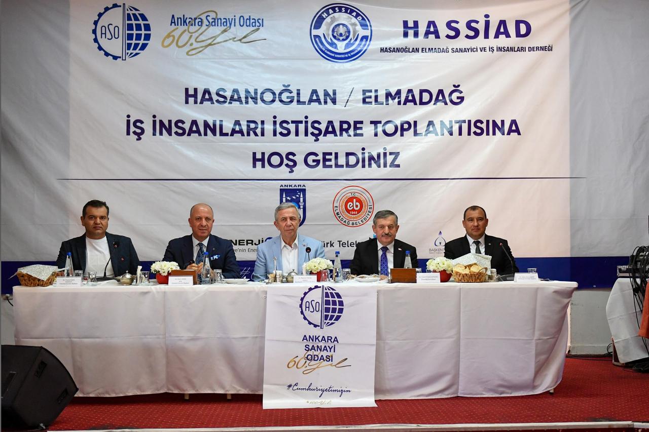 MANSUR YAVAŞ ELMADAĞ’DA: SANAYİCİLER VE HALKLA BULUŞTU