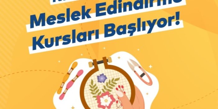 Kartal Belediyesi Meslek Edindirme Kursları Başlıyor