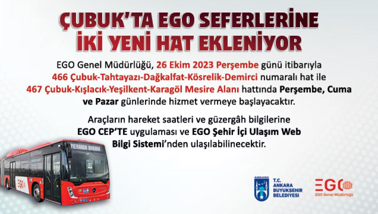 EGO’DAN ÇUBUK’A İKİ YENİ OTOBÜS HATTI MÜJDESİ