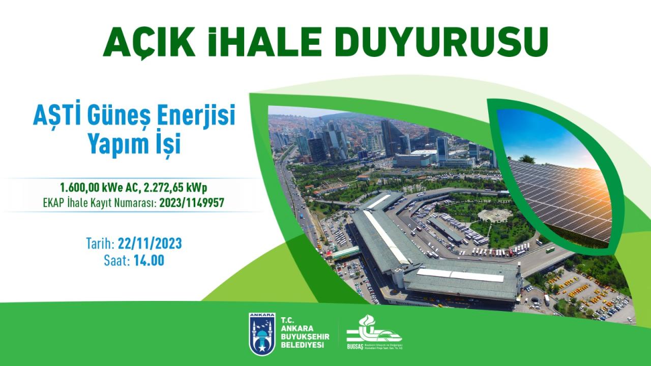 AŞTİ’NİN ÇATISINA GÜNEŞ ENERJİ SANTRALİ KURULACAK