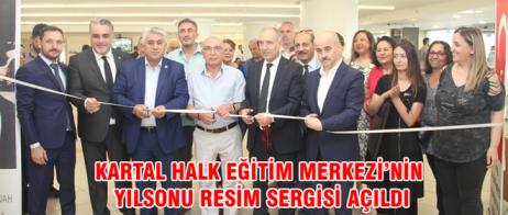 KARTAL HALK EĞİTİM MERKEZİ’NİN YILSONU RESİM SERGİSİ AÇILDI