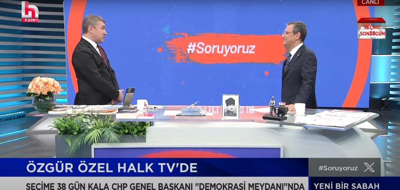 CHP Genel Başkanı Özgür Özel Halk TV’de: “Ankara’da, İzmir’de Rekor Bekliyoruz; İstanbul’da Seçimi Rahat Kazanacağız”