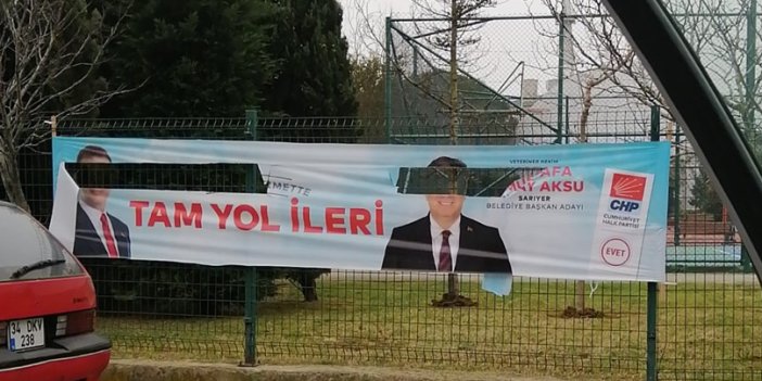 Sarıyer’de İmamoğlu ve Aksu’nun afişlerine saldırı