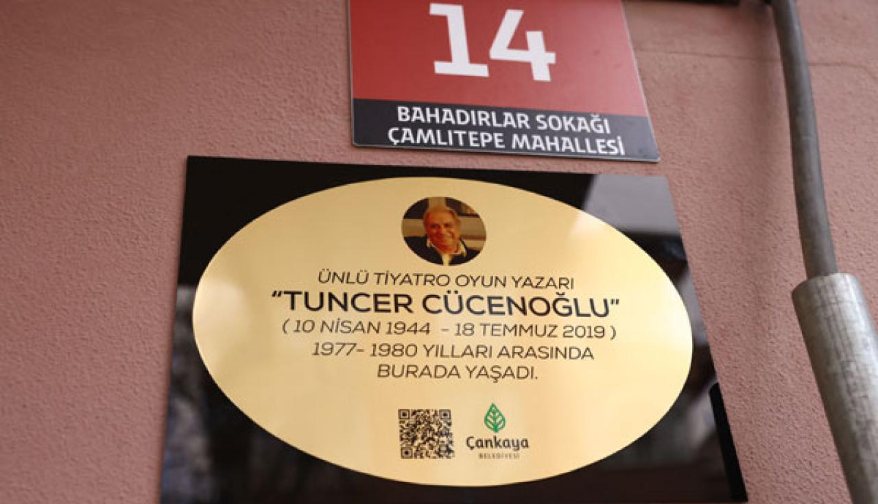 Dünyaca Ünlü Tiyatro Yazarı Cücenoğlu'nun Adı Çankaya'da Yaşıyor