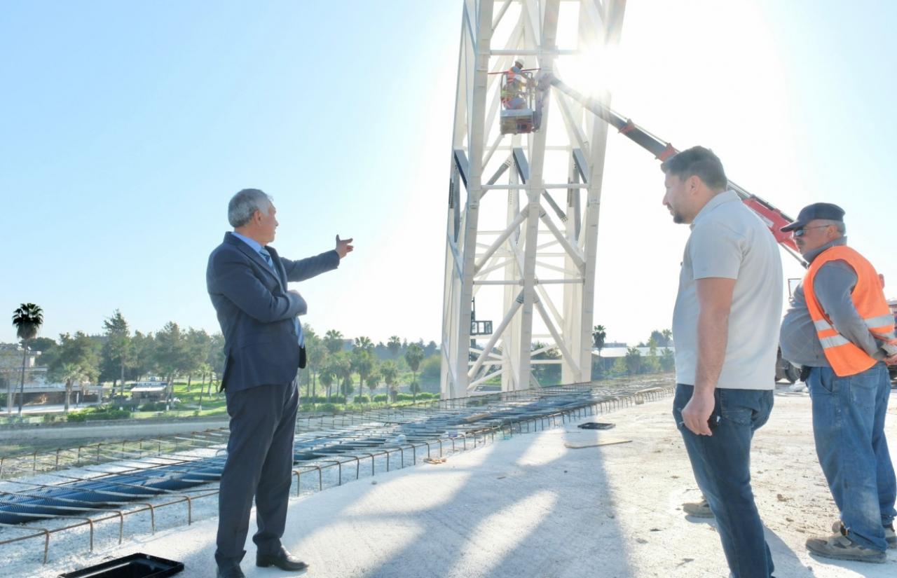 Yapımı Devam Eden Yavuzlar Köprüsü’nde Çalışmaları Denetledi