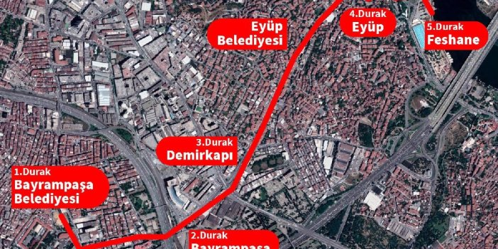 EYÜPSULTAN-BAYRAMPAŞA TRAMVAY HATTI’NIN YAPIMI BAŞLIYOR