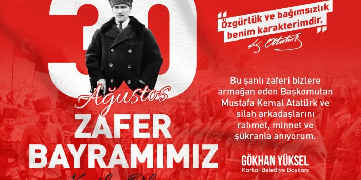 KARTAL BELEDİYESİ, 30 AĞUSTOS'U  COŞKUYLA KUTLAMAYA HAZIRLANIYOR