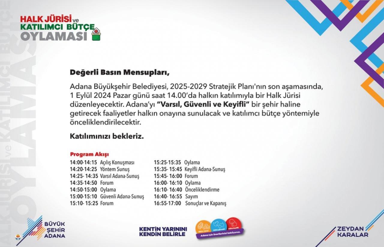 Türkiye’nin ilk Halk Jürisi Adana’da Toplanıyor