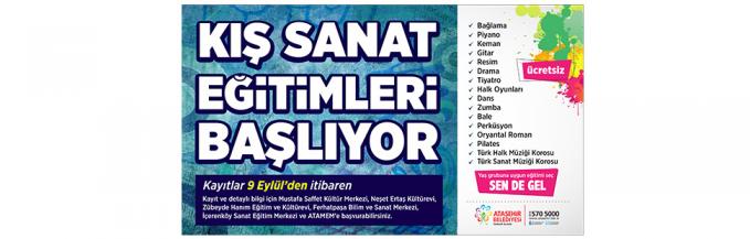 KIŞ SANAT EĞİTİMLERİ YENİDEN BAŞLIYOR