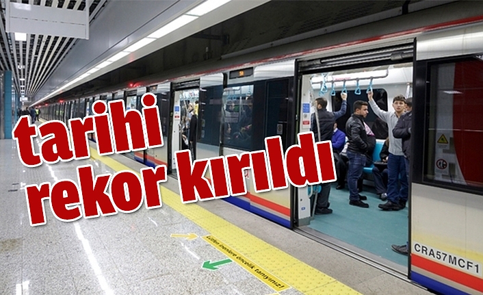 İstanbul'un yeni metrosu rekor kırdı