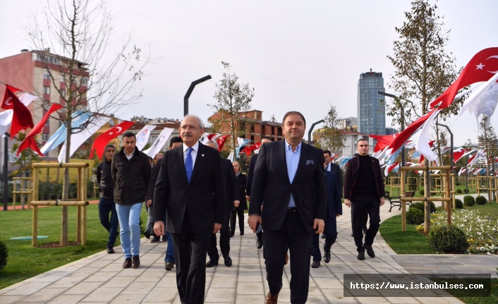 Kılıçdaroğlu, Maltepe Cumhuriyet Parkı’nı ziyaret etti.