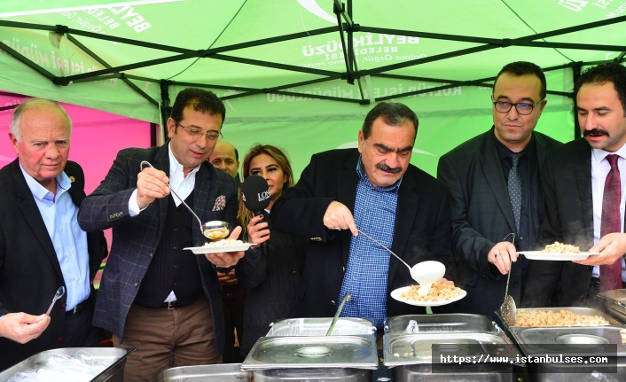 Beylikdüzü'nde mantı festivali'nde 4 bin kişilik mantı dağıtıldı