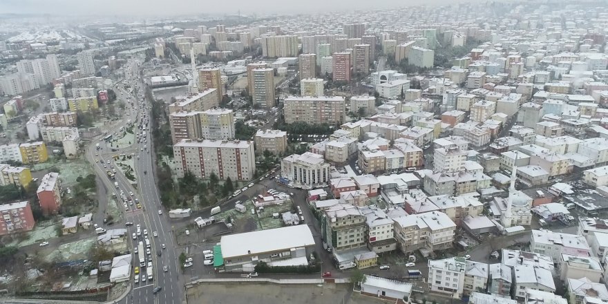 İstanbul'un Beyaz Örtüsü Havadan Görüntülendi