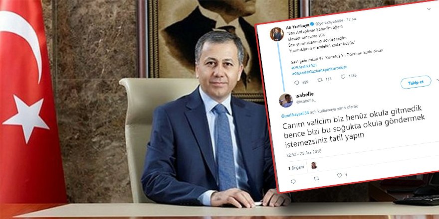 Öğrencilerden Vali Yerlikaya'ya kar tatili mesajları