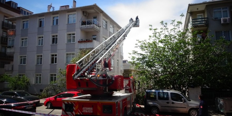 Maltepe’de 5 katlı binada yangın paniği