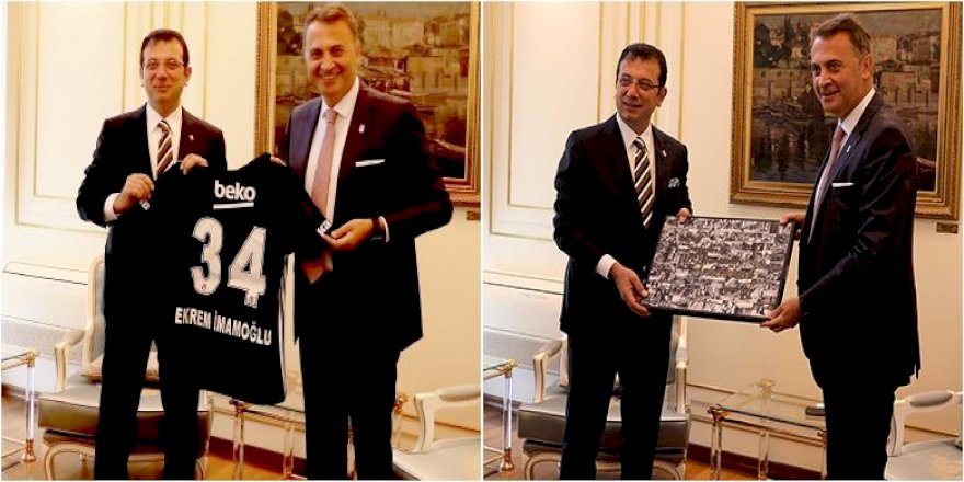 BJK YÖNETİMİNDEN İMAMOĞLU'NA TEBRİK ZİYARETİ