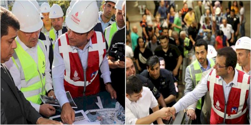 BAŞKAN İMAMOĞLU KABATAŞ - MAHMUTBEY METRO HATTI İNŞAATINI İNCELEDİ, FÜNİKÜLERLE YOLCULUK YAPTI