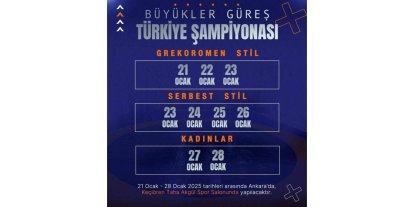 BÜYÜKLER GÜREŞ TÜRKİYE ŞAMPİYONASI’NIN TARİHİ BELLİ OLDU