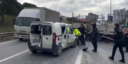 TEM OTOYOLU HARAMİDERE BAĞLANTISINDA 6 ARAÇLI ZİNCİRLEME KAZA: 8 YARALI