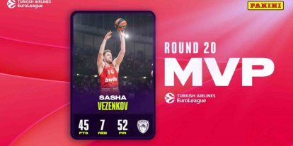 THY EUROLEAGUE’DE 20. HAFTANIN MVP’Sİ SASHA VEZENKOV OLDU