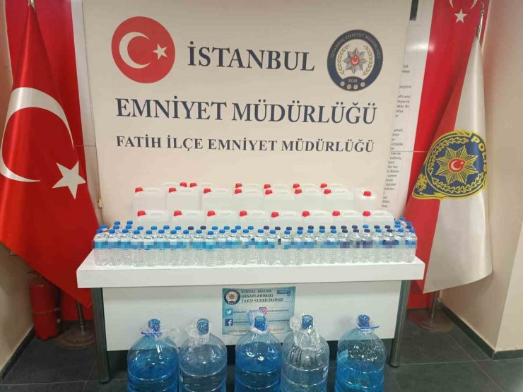 FATİH’TE SAHTE İÇKİ OPERASYONU: 155 LİTRE SAHTE ALKOL ELE GEÇİRİLDİ