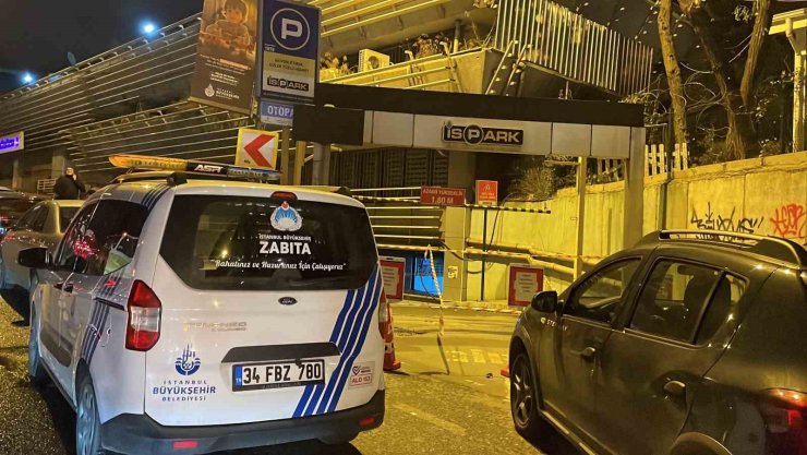 BEYOĞLU’NDAKİ İSPARK’IN KOLONLARI ÇATLADI, OTOPARK BOŞALTILDI