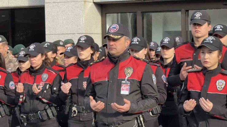 İSTANBUL EMNİYET MÜDÜRLÜĞÜ’NDE ŞEHİT EMİRHAN ARAMIŞ’IN CENAZE TÖRENİ DÜZENLENDİ